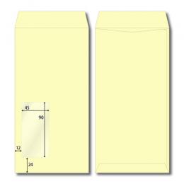 【加工】長3窓3号　ナチュラルカラークリーム　80g　サイド貼　郵便枠なし