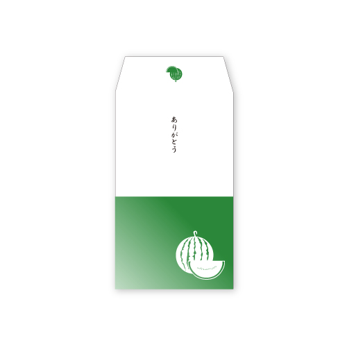 封筒屋さんのぽち袋「ぽっち」 ありがとう【すいか】 FJP-015(DM便対象)