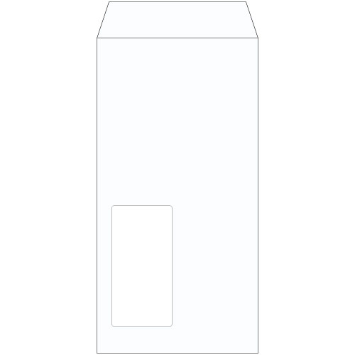 長3窓1号　ケント　80g　サイド貼　郵便枠なし