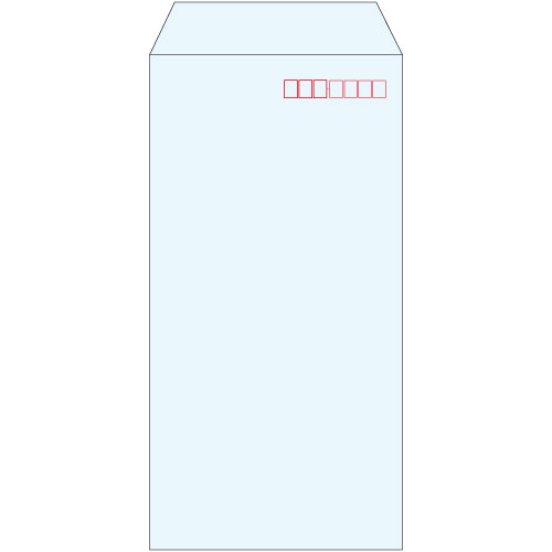 長3　ナチュラルカラースカイ　80g　サイド貼　郵便枠付き