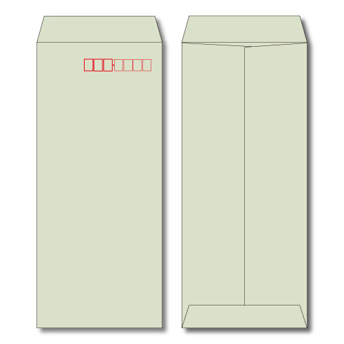 【在庫限り】長4　グレイ　85g　中貼　郵便枠付き