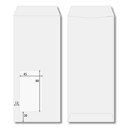 長4窓2号　スカイ　70g　サイド貼　郵便枠なし