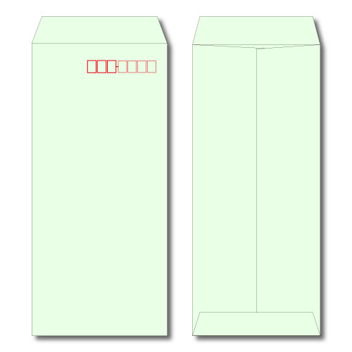【在庫終了】長4　ミズイロ　85g　中貼　郵便枠付き