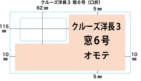 印刷可能範囲-06ｸﾙｰｽﾞ洋長３窓6号