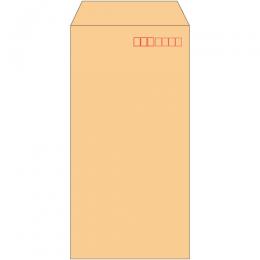 【加工】長3　ナチュラルカラーオレンジ　80g　サイド貼　郵便枠付き 