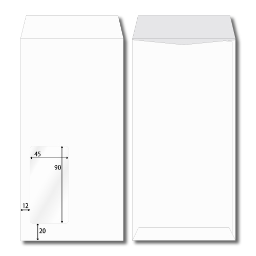 長3窓1号　シークレット99　NTホワイト　80g　サイド貼　郵便枠なし